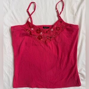 Rue21 Y2K pink beaded Camisole